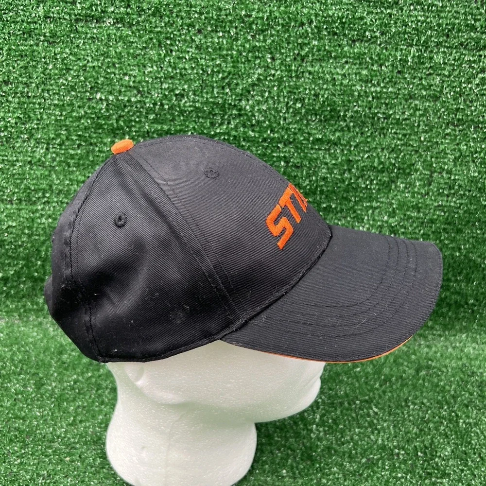 STIHL Black‎ & Orange Embroidered Logo Baseball Cap Hat Adjustable